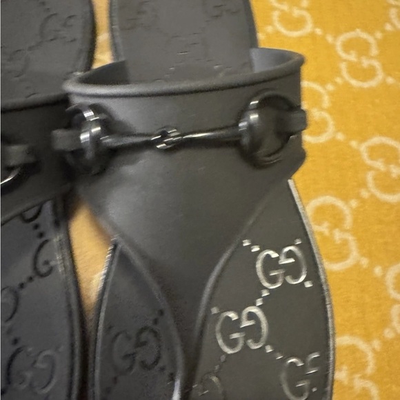 Gucci Horsebit GG Interlock Black Sandals - Picture 4 of 6